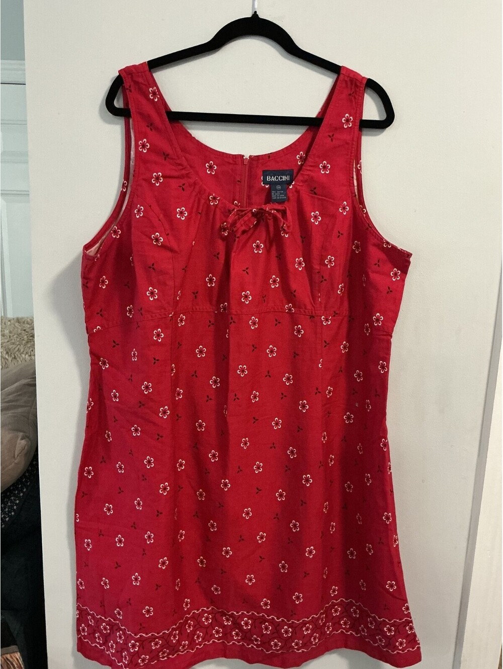 Baccini Women’s Plus Size 22W Vintage Red Indie Western Dress Boho EUC #147